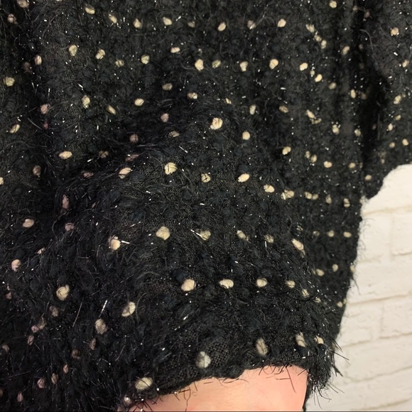 MissGuided Black Fuzzy Comfy Textured Sweater 2X - Picture 4 of 6